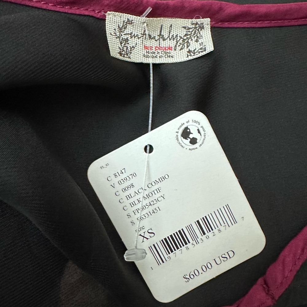 Free People Intimately Just What You Need Mini Slip in Black Combo - Picture 7 of 9